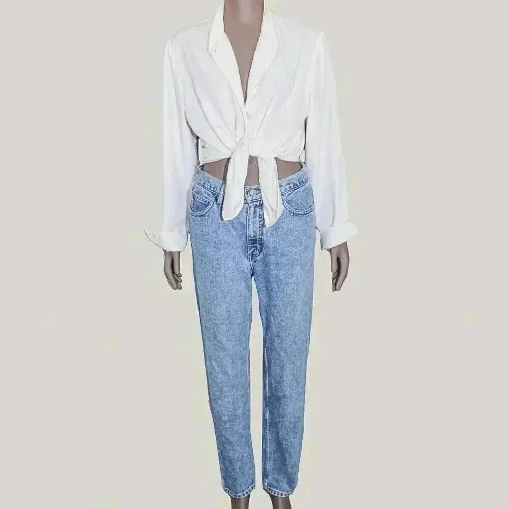 Vintage Guess Light Blue Denim Original Fit High Waisted Jeans Size 30 Classic‎